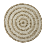 Tapis de bain rond cr�me (120x120cm) - hkliving