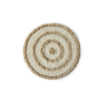 Tapis de bain rond cr�me (80x80cm) - hkliving