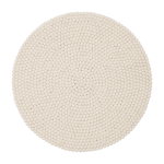 Tapis � boules de feutre �cru 70 cm lin�a - myfelt