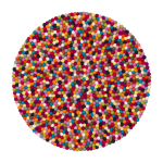 Tapis � boules de feutre multicolore 120 cm lotte - myfelt