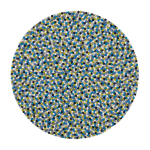 Tapis � boules de feutre multicolore bleu et vert 120 cm fritz - myfelt