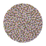 Tapis � boules de feutre multicolore pastel 50 cm greta - myfelt