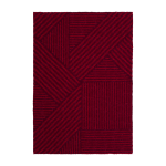 Tapis � boules de feutre rouge bordeaux 160x230 cm weave - myfelt