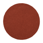 Tapis � boules de feutre rouge brique 120 cm lora - myfelt