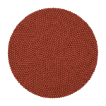 Tapis � boules de feutre rouge brique 50 cm lora - myfelt