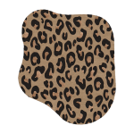 Tapis forme organique en laine et soie v�g�tale imprim� l�opard 250x295cm l�o - son - tapis