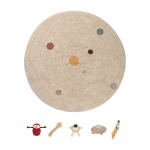 Tapis de jeu rond en coton 150cm i want to be an astronaut - lorena canals