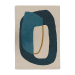 Tapis en laine bleu orage 200x290cm inclusion - edito