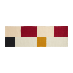 Tapis en laine et coton multicolore 80x250 cm ethan cook flat works:  double impression  - hay