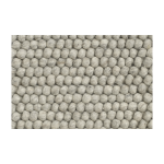 Tapis en laine gris clair 80x140 cm peas - hay