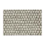 Tapis en laine gris clair 80x140 cm peas - hay