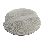 Tapis en laine naturelle gris clair 157x180 cm split zen - bolia