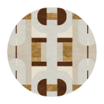 Tapis en laine et soie v�g�tale rond 200cm victoria - son - tapis