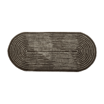 Tapis ovale en coton marron 160x70 cm zhina - bloomingville