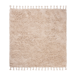 Tapis � poils longs en coton beige 140cm amass - ferm living