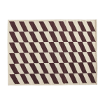 Tapis rectangulaire kelim en laine damier bordeaux 200x140cm shift - hay