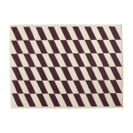 Tapis rectangulaire kelim en laine damier bordeaux 240x170cm shift - hay