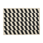 Tapis rectangulaire kelim en laine damier noir 200x140cm shift - hay