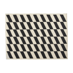 Tapis rectangulaire kelim en laine damier noir 240x170cm shift - hay