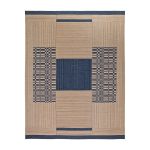 Tapis rectangulaire en tissage bleu 300x230 cm guna 03 - gervasoni