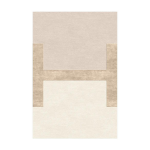 Tapis rectangulaire tuft� � la main en laine et soie v�g�tale tricolor beige 200x300cm hadrien - son ...