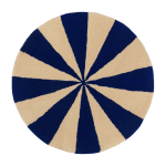 Tapis rond bleu et blanc 70 cm arch - ferm living