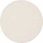 Tapis rond en laine �cru 120 cm lin�a - myfelt