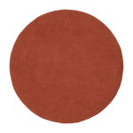 Tapis rond en laine rouge brique 90 cm lora - myfelt