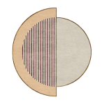 Tapis rond en laine et soie v�g�rale 200 cm raf - son - tapis