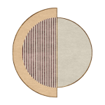 Tapis rond en laine et soie v�g�rale 200 cm raf - son - tapis