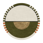 Tapis rond en laine et soie v�g�tale 200 cm laetitia - son - tapis