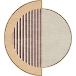 Tapis rond en laine et soie v�g�tale 250 cm raf - son - tapis