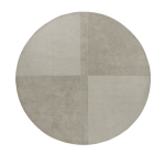 Tapis rond en laine tuft� � la main damier gris chaud 280cm level - normann copenhagen