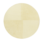 Tapis rond en laine tuft� � la main damier jaune clair 280cm level - normann copenhagen