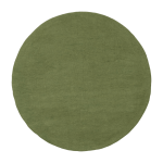 Tapis rond en laine vert 120 cm kaspar - myfelt