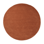 Tapis rond tuft� en laine marron rouge 240cm stille - ferm living