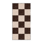 Tapis en vinyle beige et marron 140x70cm damier - edito