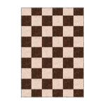 Tapis en vinyle beige et marron 200x140cm damier - edito
