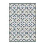 Tapis en vinyle bleu et vert 140x200 cm tomettes - edito