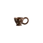 Tasse � caf� en c�ramique marron � pois 150ml zina atelier forma - nordal