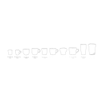 Tasse � caf� en gr�s noir blanc orange 230ml bomb vaisselle 70s - hkliving