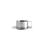 Tasse � caf� avec soucoupe en acier chrom� 200ml citrea - nordal
