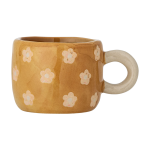 Tasse � espresso en gr�s marron fleurs nini - bloomingville