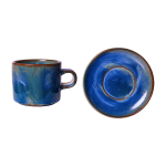 Tasse et soucoupe bleu rustique - hkliving