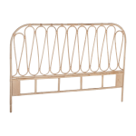 T�te de lit en rotin naturel volutes - kok