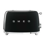 Toaster 2 fentes extra larges noir ann�es 50 - smeg