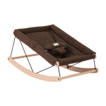 Transat b�b� en bois de h�tre massif en coton bio marron l�onie 82x44x39cm growing green - nobodinoz