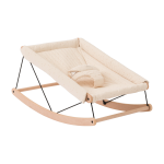 Transat b�b� en h�tre massif en coton bio naturel et miel 82x44x39cm growing green - nobodinoz