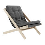 Transat en h�tre et tissu gris fonc� boogie - karup design