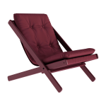 Transat de jardin en bois et coton rouge boogie - karup design